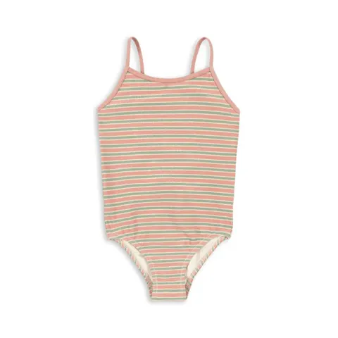 Jednoczęściowy strój kąpielowy Bowwow - blush stripe / Konges slojd