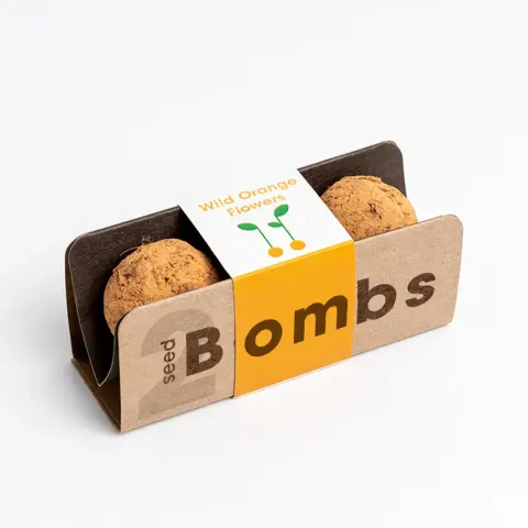 Bomby nasienne - Orange Flowers, 2szt. / Resetea