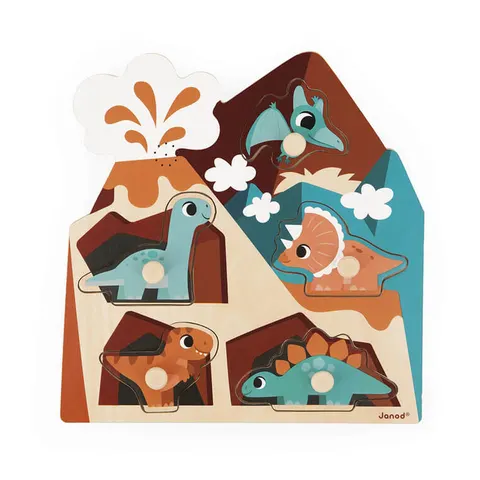 Puzzle muzyczne Dinozaury 18m+ / Janod