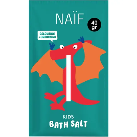 Kolorowa sól do kąpieli dla dzieci, 40g / Naif