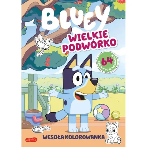 Wielkie podwórko. Bluey. Wesoła kolorowanka