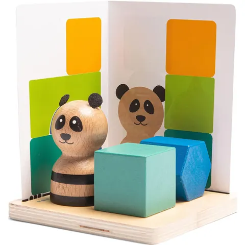 Łamigłówka 3D PANDA, drewniana gra edukacyjna / BS Toys