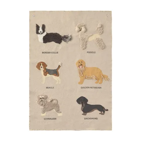 Dekoracja na ścianę - Dogs, Wouf / Lorena Canals