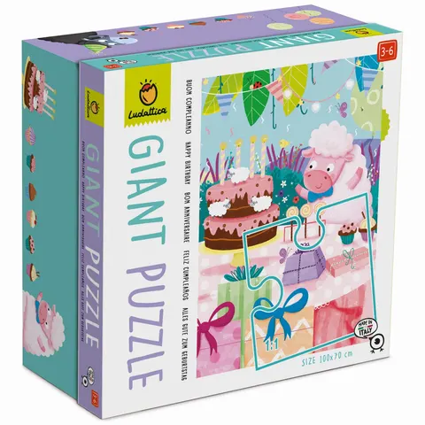 GIGANT PUZZLE - podłogowe - URODZINY - HAPPY BIRTHDAY! / Ludattica
