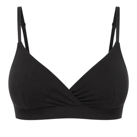 Nieprzemakalny biustonosz do karmienia piersią Bralette black / dropless.