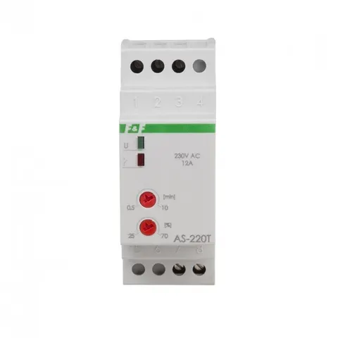 Automat schodowy 230V AC z ostrzeganiem i przeciwblokadą do LED AS-220T