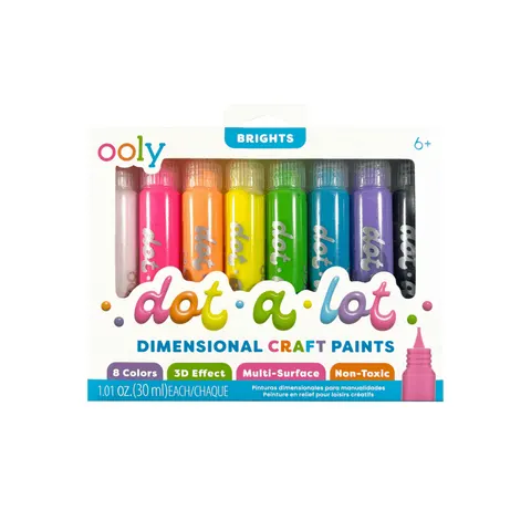 Farby Kropkowe Dot-A-Lot, Jaskrawe, 8 farb / Ooly