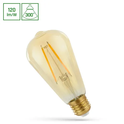 Żarówka LED ST64 2W E27 COG SERIA RETROSHINE