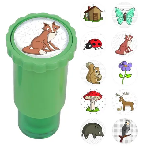 Stempel z naklejkami - Las / Apli kids