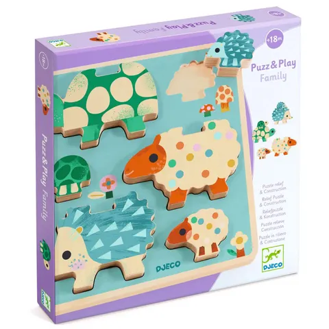 Układanka drewniana PUZZ & PLAY RODZINKA / Djeco