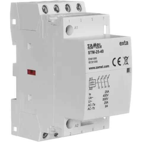 STM-25-40 stycznik modułowy instalacyjny 25A, 4xNO, 230VAC, 2M, ZAMEL