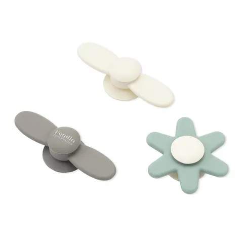 Silikonowe spinnery z przyssawką 3szt. - beige / Vanilla Copenhagen