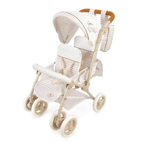 Bliźniaczy wózek regulowany dla lalek do 52cm Verona DeCuevas Toys 90378