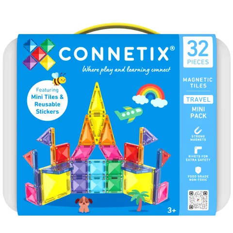 Klocki magnetyczne podróżne Travel Mini Pack 32 el. / Connetix