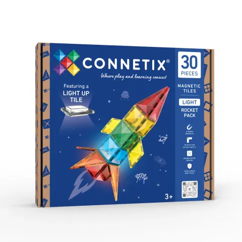 Klocki magnetyczne rakieta Light Rocket Pack 30 el. / Connetix