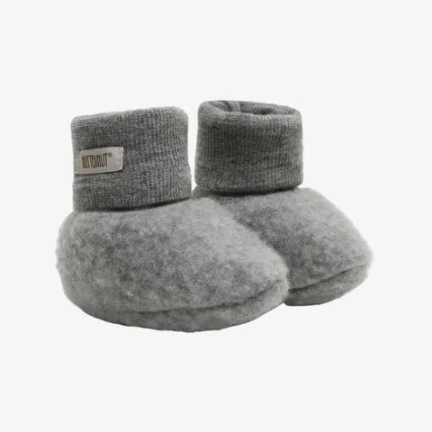 Buciki 100% wełny merino - Medium Grey Melange / HUTTEliHUT