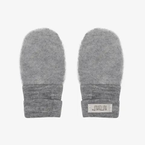 Rękawiczki 100% wełny merino - Medium Grey Melange / HUTTELiHUT