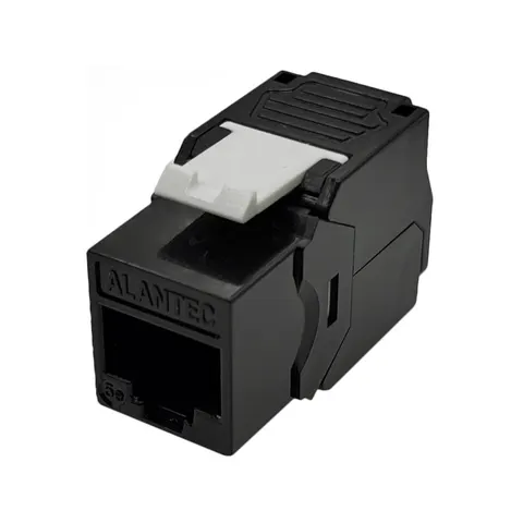 Moduł keystone RJ45 beznarzędziowy UTP ALANTEC, 5E czarny