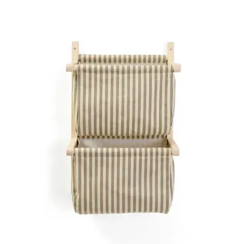 Półka ścienna materiałowa w paski - stripe green / Kid's Concept