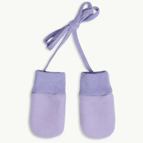 Dziecięce rękawiczki z wełny merino - lilac / Happymess