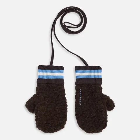 Dziecięce rękawiczki z wełny merino - chocolate brown / Happymess