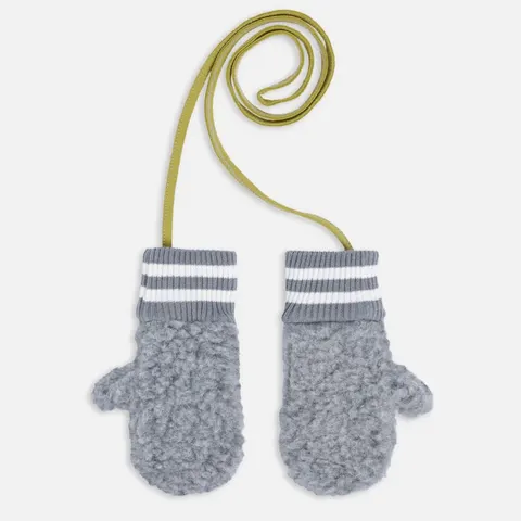 Dziecięce rękawiczki z wełny merino - stone grey / Happymess