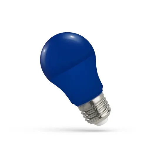 Żarówka LED E27 GLS 230V 4,9W, NIEBIESKI; WOJ+14607, SPECTRUM