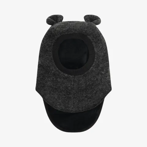 Kominiarka z uszkami misia - Dark Grey Melange / HUTTEliHUT