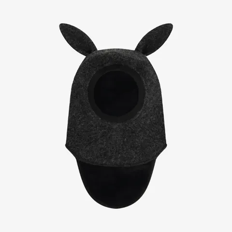 Kominiarka z uszkami królika - Dark Grey Melange / HUTTEliHUT