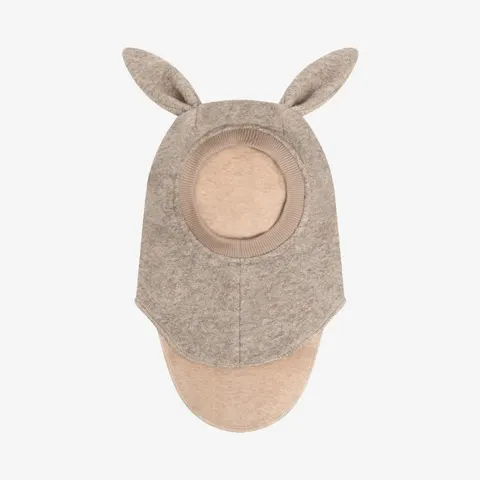 Kominiarka z uszkami królika - Camel Melange / HUTTEliHUT