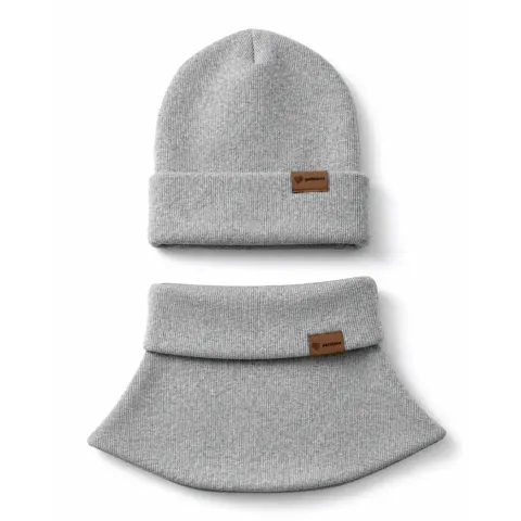Bawełniany set - czapka i komin GREY / Patulove