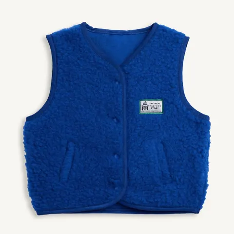 Dziecięca kamizelka merino - cobalt / Happymess