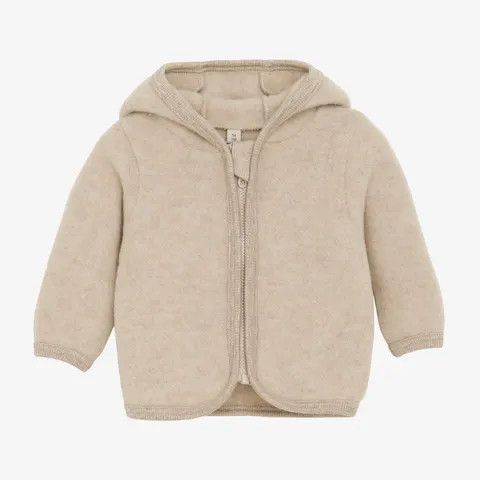 Kurtka 100% wełny merino - Sand Melange / HUTTEliHUT