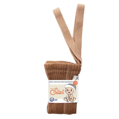 Rajstopki 100% wełny merino bez stópek Footless - Cappuccino / Silly Silas