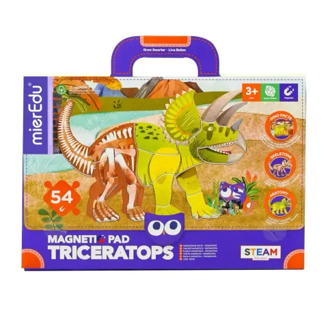 USZKODZONE OPAKOWANIE: Zabawa magnetyczna - Triceratops / mierEdu