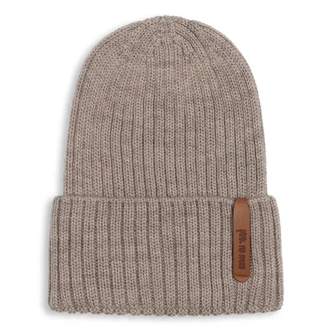 Czapka Beanie Merino MOKKA / Pink no more