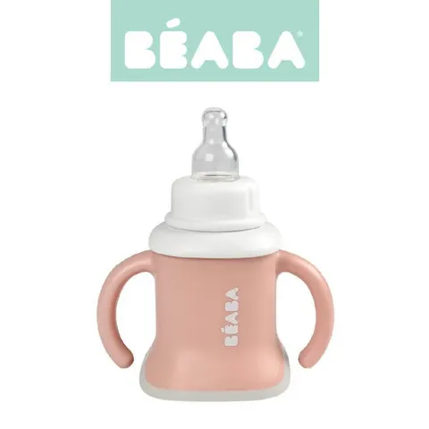 Kubeczek ewolucyjny treningowy 3w1 old pink / Beaba