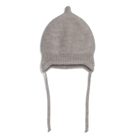 II GATUNEK: Czapka merino 100% BEIGE / Pink no More