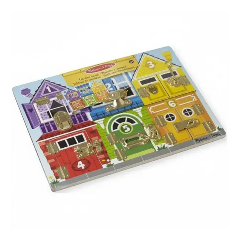 Drewniana tablica manipulacyjna z zatrzaskami / Melissa & Doug