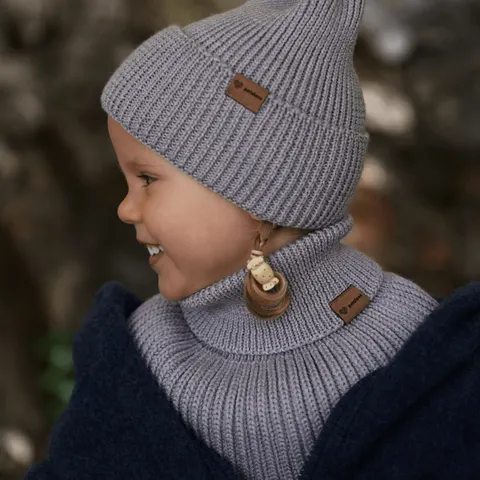 Czapka zimowa merino WINTER GREY / Patulove