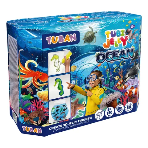 Zestaw Tubi Jelly 8 kolorów + duże akwarium - ocean / Tuban