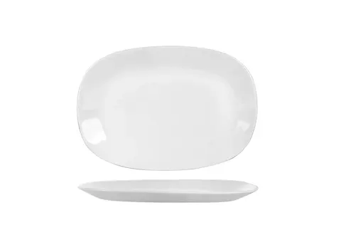 PÓŁMISEK WHITE HARMONY 23x16cm SZKŁO HARTOWANE