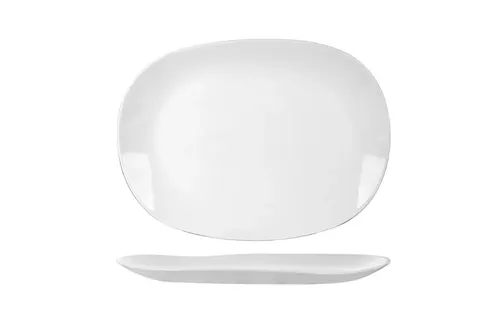 PÓŁMISEK WHITE HARMONY 30x22,5cm SZKŁO HARTOWANE