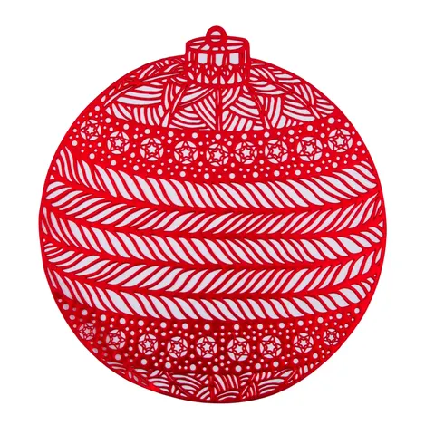 MATA STOŁOWA PVC BOMBKA 41x38cm CZERWONA