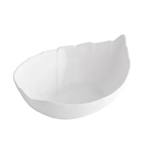 SALATERKA LIŚĆ NOCTURN WHITE 17,5x13,5cm