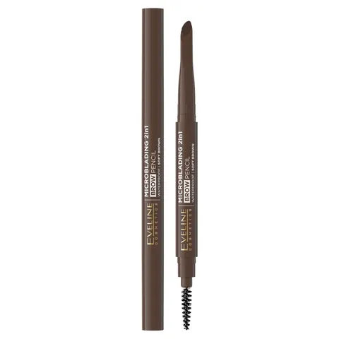 Eveline Cosmetics Microblading Brow Pencil 2in1 precyzyjna kredka do brwi 02 Soft Brown