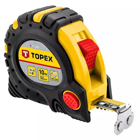 Miara zwijana stalowa 10m x 32mm, magnes; TOPEX