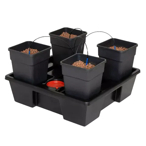 WILMA LARGE 11L, KOMPLETNY SYSTEM HYDROPONICZNY, 4xDONICA 11L, 75x75xh20cm / 50L