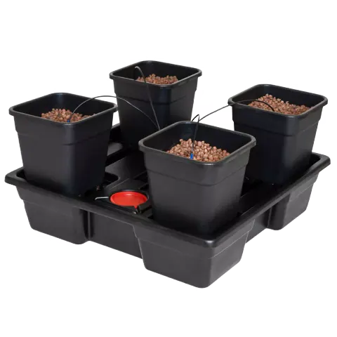 WILMA LARGE 18L, KOMPLETNY SYSTEM HYDROPONICZNY, 4xDONICA 18L, 75x75xh20cm / 50L