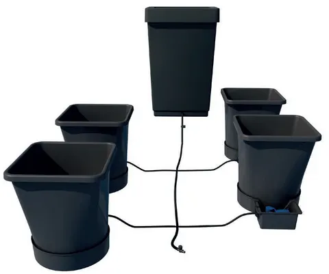 KOMPLETNY SYSTEM AUTOPOT (XL SYSTEM), 4 DONICZKI 25L + ZBIORNIK 47L + AKCESORIA